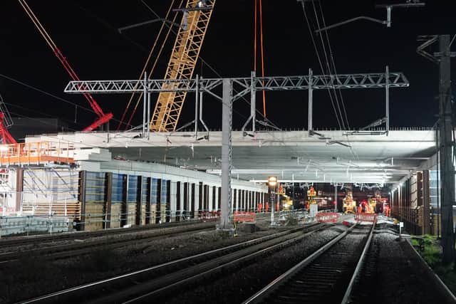 Bletchley flyover rebuild in May 2021