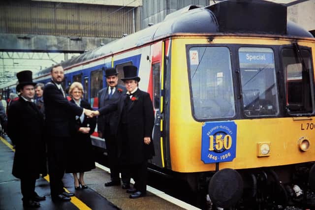 The Marston Vale line 150th anniversary celebration train in 1996