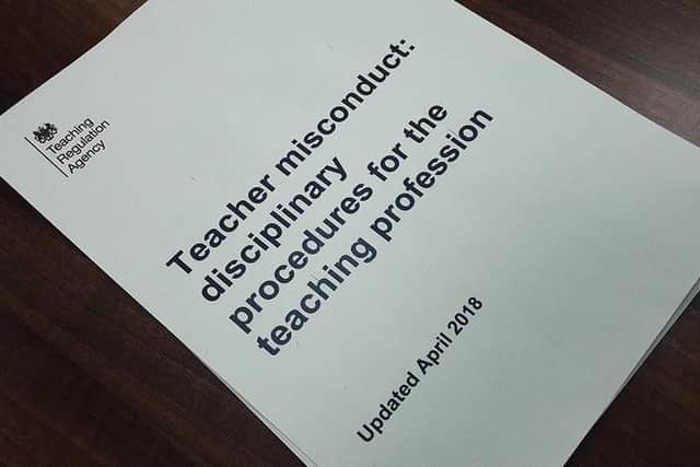 The Teaching Regulation Agency found Mr Salter guilty of unacceptable professional conduct