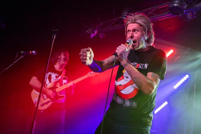 K on stage at the Craufurd Arms.