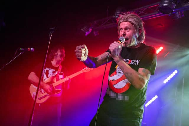 K on stage at the Craufurd Arms.