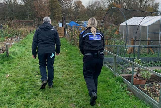 Officers are now patrolling the allotments