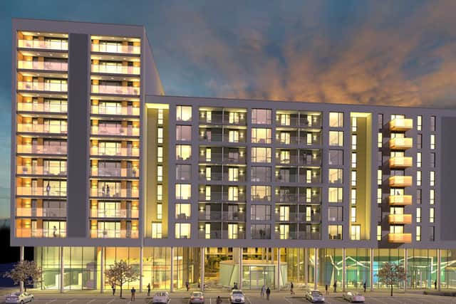 Artists' impression of the new apartments
