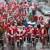 The event aims to set the record for the highest number of Cycling Santas ever seen in Milton Keynes