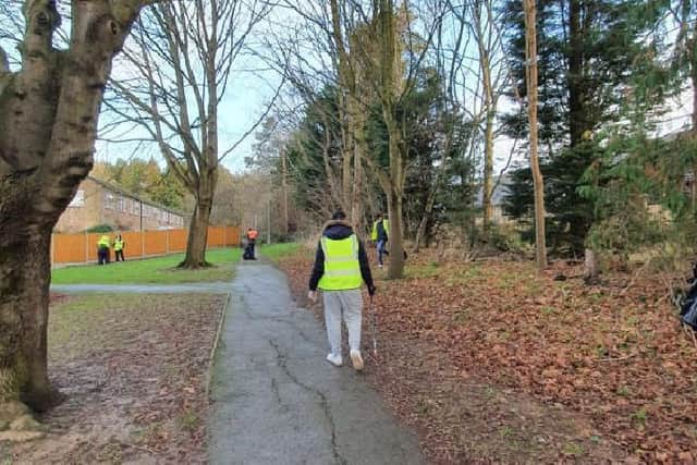 The young men picked up litter all over Milton Keynes