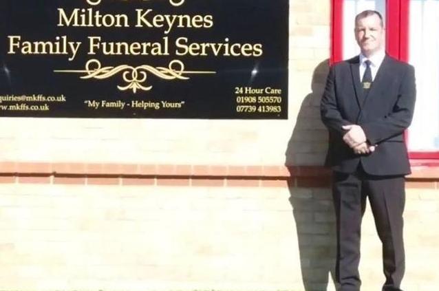 John O'Looney outside his funeral company