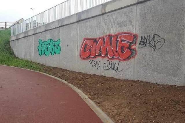 This new Watling Street underpass was graffitied within 24 hours of being opened