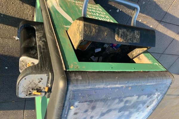 The new solar bins are looking pretty grubby