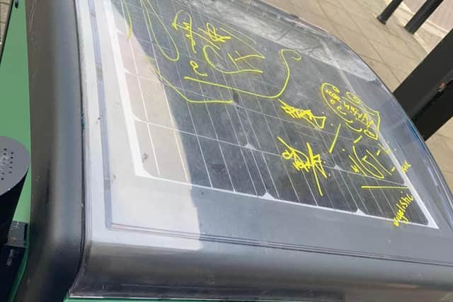 One has already been graffitied