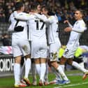 MK Dons celebrating