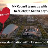 Milton Keynes is 55 years old on Sunday