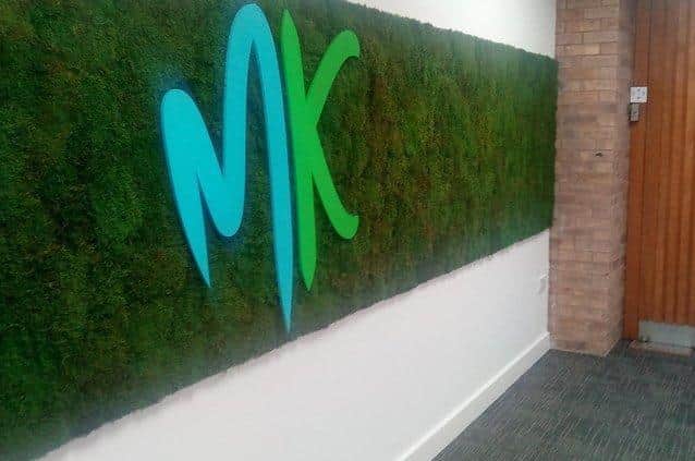 The previous refurbishment saw moss put on the walls inside MK Council's civic offices