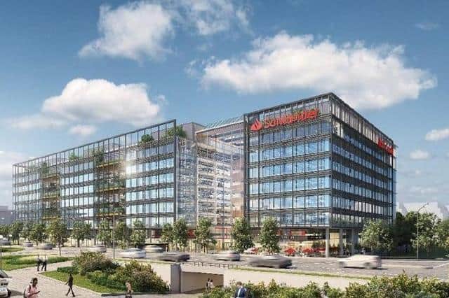 Santander's new offices are under construction at CMK