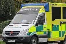 A motorcyclist was taken to hospital after being seriously injured in a collision in Milton Keynes this morning