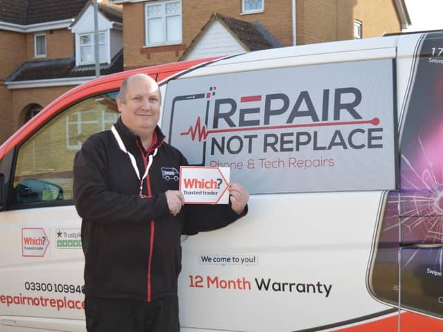 Mark Jones set up Repair Not Replace, a mobile phone repair business which goes direct to customers' homes or places of work