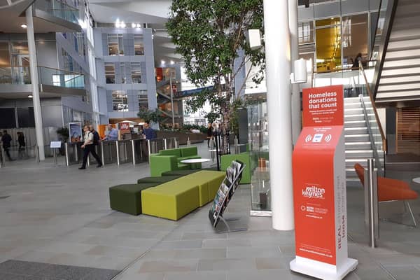 The Tap to Donate machines have proved a success at CMK