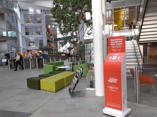 The Tap to Donate machines have proved a success at CMK