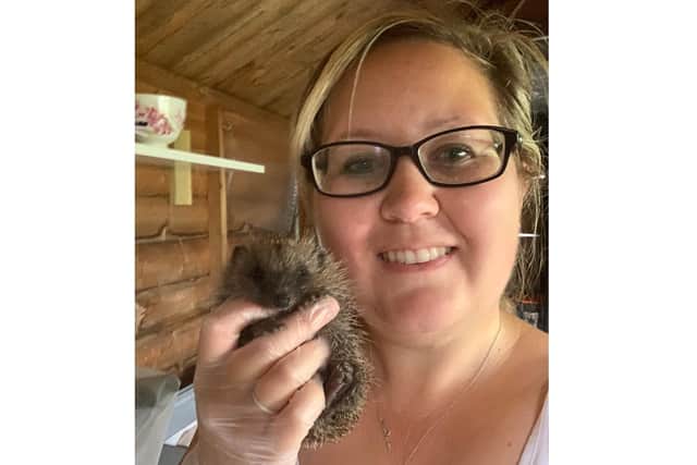 Rachel with one of her 'patients'