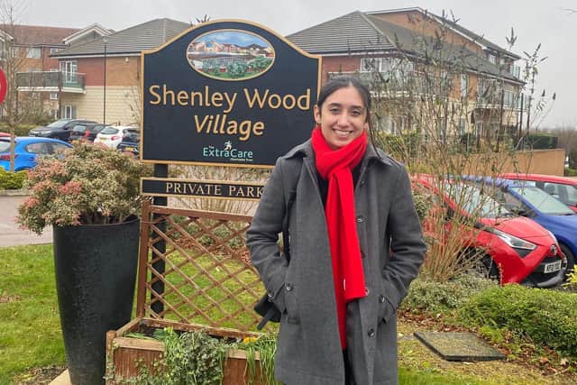 Shanika Mahendran,  Labour community campaigner at Shenley Wood retirement village