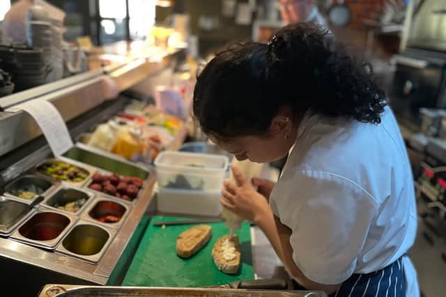 Apprentice Anna Howlett busy at work