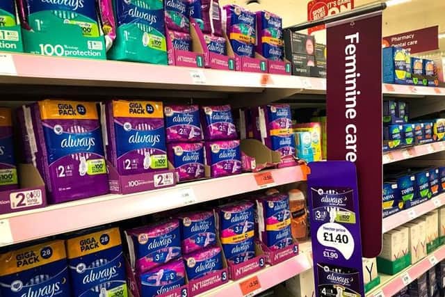 The scheme enables schools to give out free period products