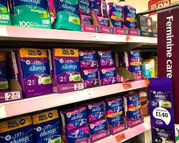 The scheme enables schools to give out free period products