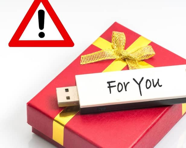 Cyber criminals are targeting businesses in a new scam involving sending malicious USB drives in the post