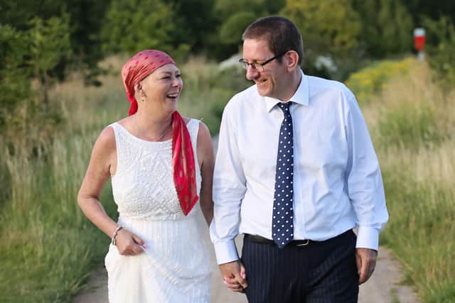 Ed Jones pictured with wife Kirsty who lost her life to cancer just two months after they were married