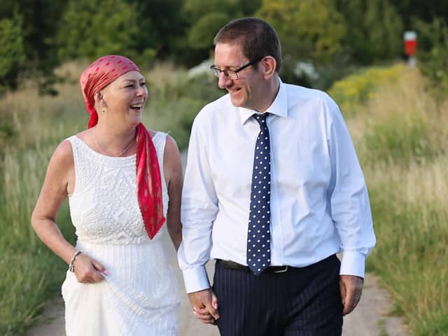 Ed Jones pictured with wife Kirsty who lost her life to cancer just two months after they were married