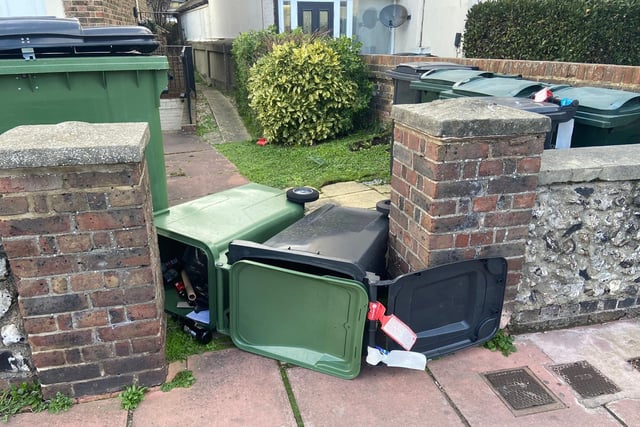 It has not been the best time for the town's wheelie bins