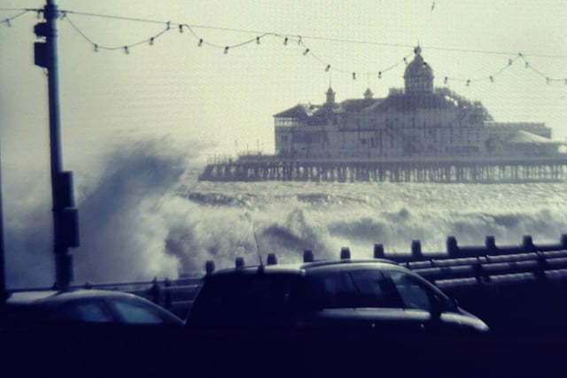 Dramatic waves on eastbourne seafront. Photo by Joanne Thompson.