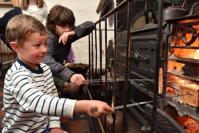Children love the museum's farmhouse kitchen