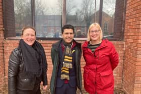 Councillor Emily Darlington, shadow minister for flooding Alex Sobel, Councillor Jenny Wilson-Marklew