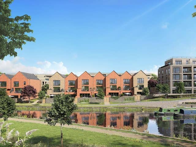 The houses are by the water