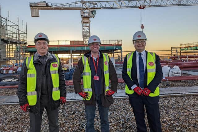 The MK MP met with Santander CEO Nathan Bostock to see the latest progress on the business’ new headquarters in MK