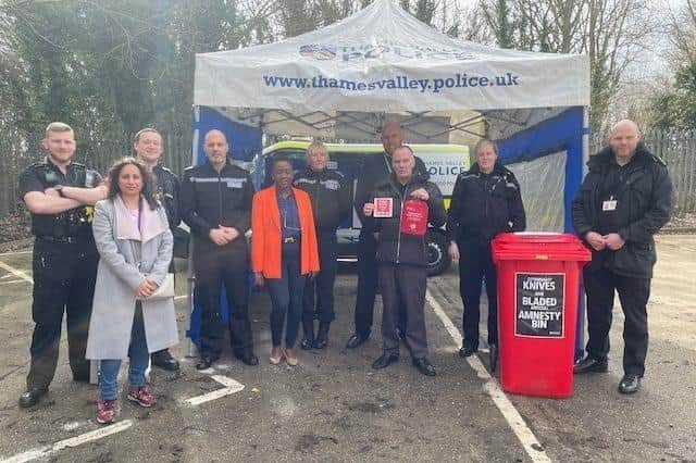 The knife amnesty event was a success in Milton Keynes