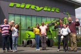 Winners of last year's competition visited Niftylift as part of their prize
