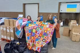 The blankets will keep the refugees warm