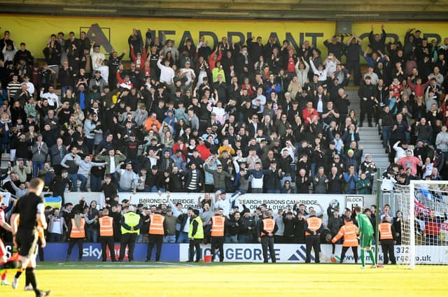 The away end