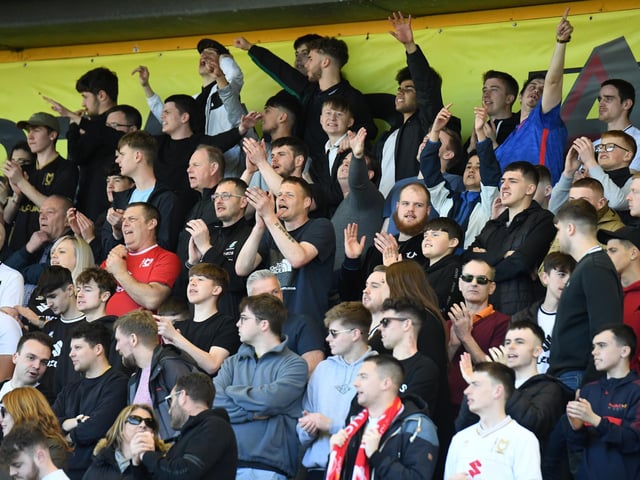 Supporters in full voice