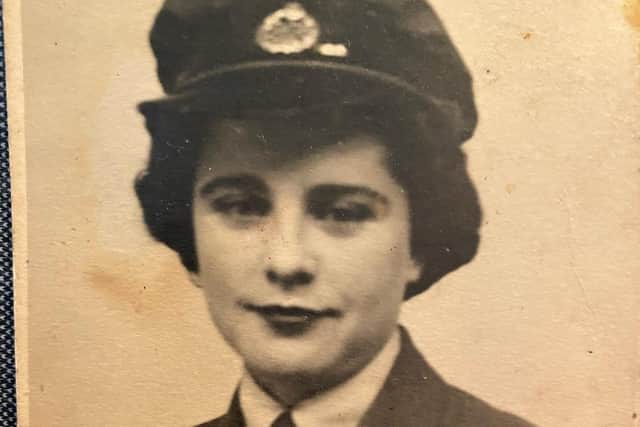 Sylvia pictured during her Bletchley Park years with the WAAF