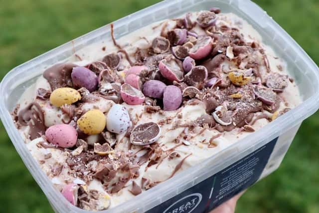 The mini egg gelato will be just in time for Easter