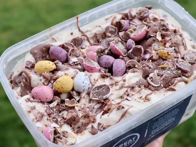 The mini egg gelato will be just in time for Easter