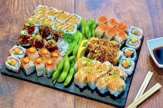 The Spicy Sushi Platter that Natalie tucked into after giving birth