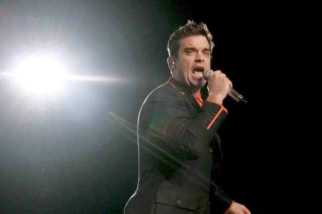 Robbie Williams. Photo by Barry Rivett