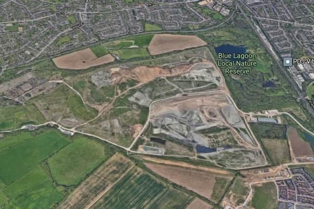 Bletchley Landfill is next to the Blue Lagoon (Google)