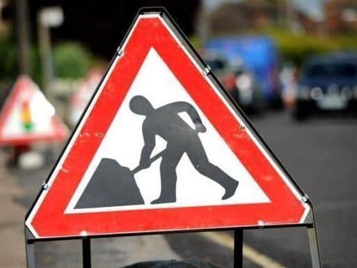 Roadwork has started to resurface Brinklow Roundabout
