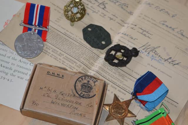 The medals and ID documents were being sold on eBay
