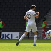 Scott Fraser netted Dons' second of the afternoon from the penalty spot