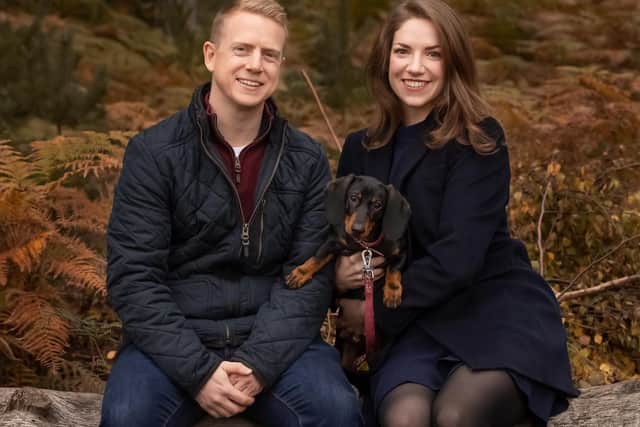 Rob, Charlotte and Bumble. Photo: Sian Tyrell, Sian T Photography